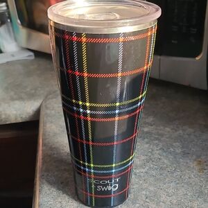 Colorful Plaid Tumbler Stainless Steel 32 Oz